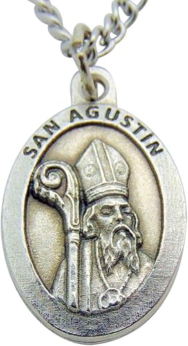 San Medalla Colgante 34 Pulgadas Con Cadena San Medallas en Español