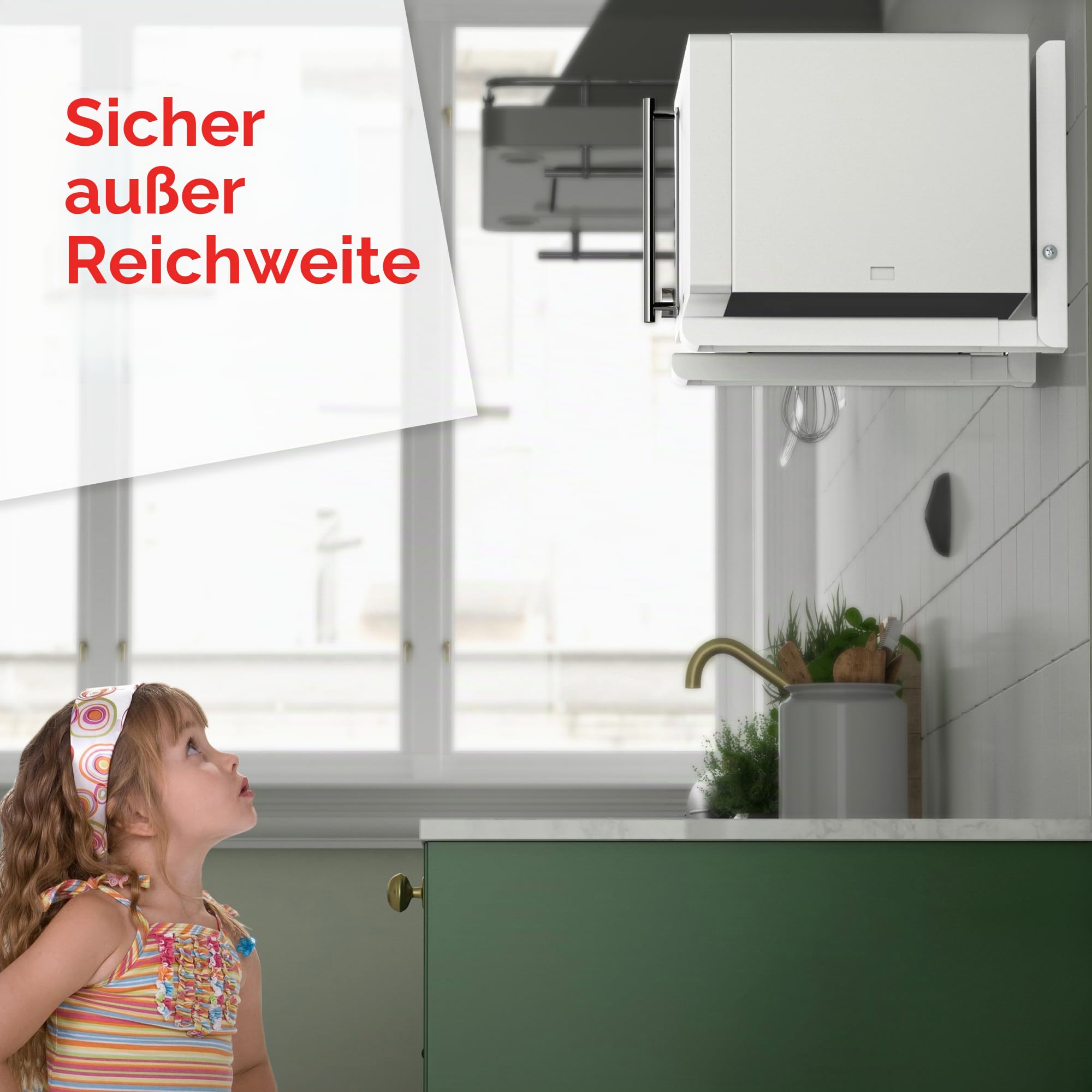 AVF EM60W-A Universal-Mikrowellen-Halterung zur Wandmontage, Weiß, Arme ausziehbar von 29,2 cm bis 45 cm, 2 Stück