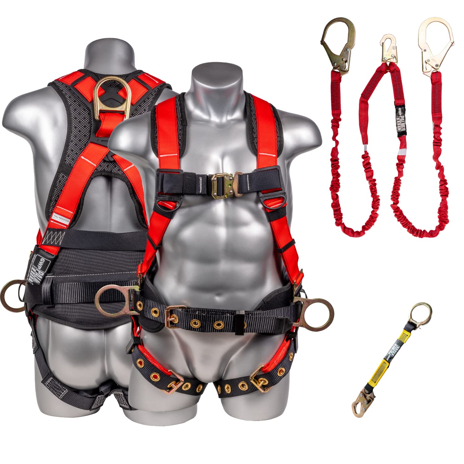 Palmer Safety Hammerhead 5pt Safety Harness Back Padded, QCB Chest, Tongue Buckel Legs Straps, Back & Side D-Rings