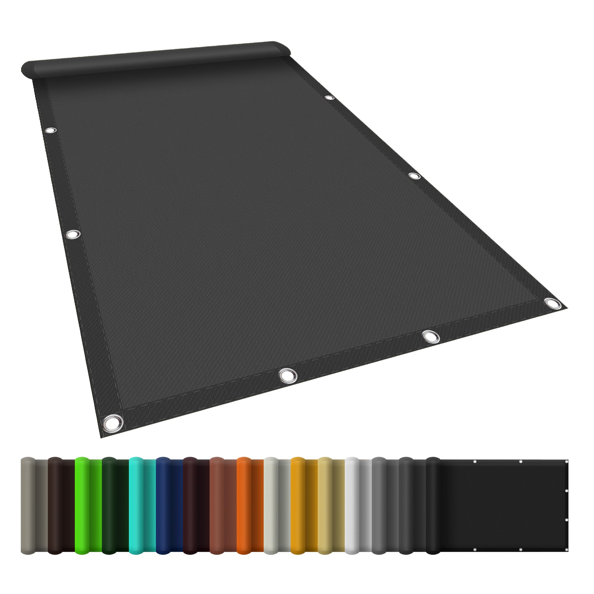 Voile d'ombrage impérmeable 280x320 cm gris foncé pour terrasse