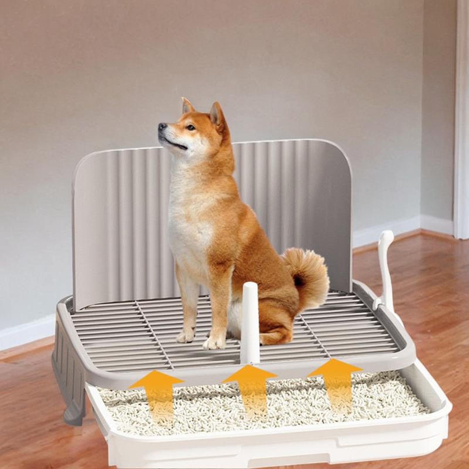 Generic Dog Potty Toilet Dog Litter Box Portable with Scoop Pet Pee Toilet Pee Pad Holder Dog Training Toilet for Puppy Small Dogs