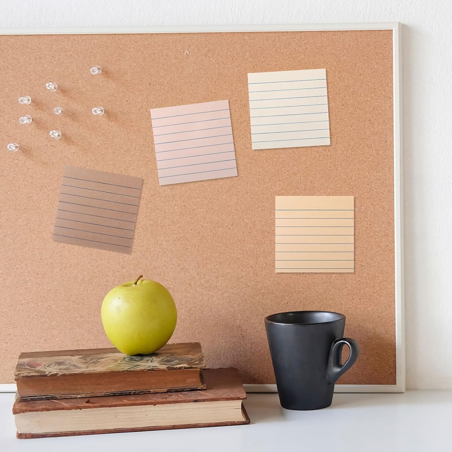 12 Pack Boho Color Lined Sticky Notes 3x3 Inch Post Ruled Stickies Super Self Stick Power Memo Pads Multi Colors Notes Pads Vintage Aesthetic School Office Supplies Accessories - Image 6