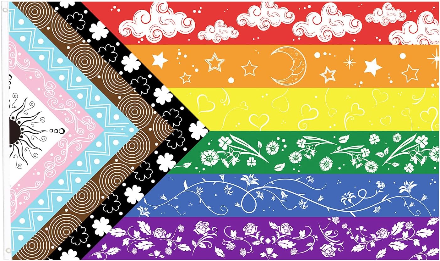 SHCHME Rainbow Flag 3x5Ft Pride Flag Lesbian Gay Parade Flags LGBTQ Pride Banner for Outdoor Party Decorations Flag LGBT Festivals