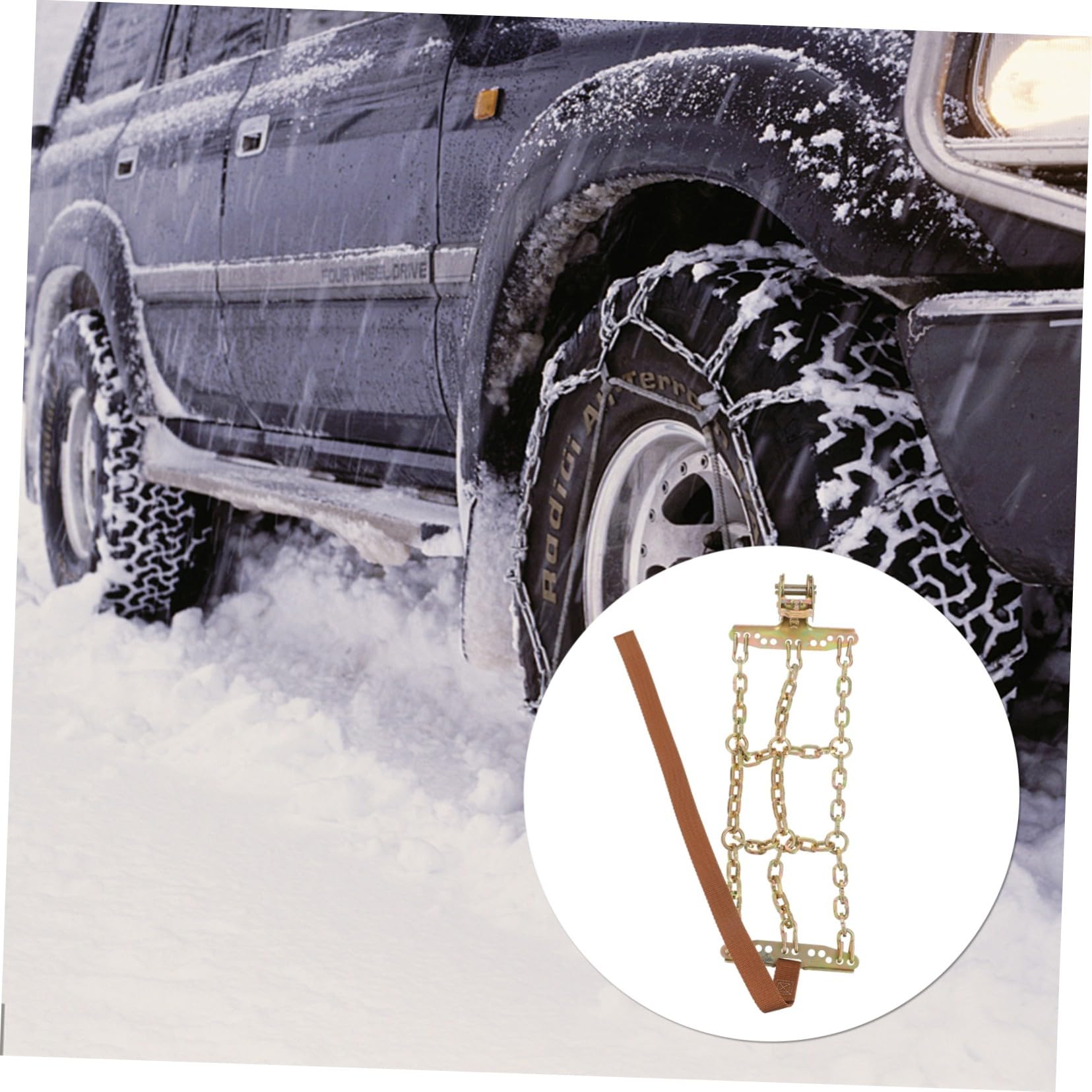 HANABASS Catene da Neve per Auto in Antiscivolo Facili da Montare Protezione Sicura per Pneumatici in Neve e Ghiaccio Antisdrucciolo per Suv e Veicoli da Passeggio