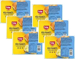Kit 6 Pão Francês Sem Glúten e Lactose Pré Assado Schar 100g