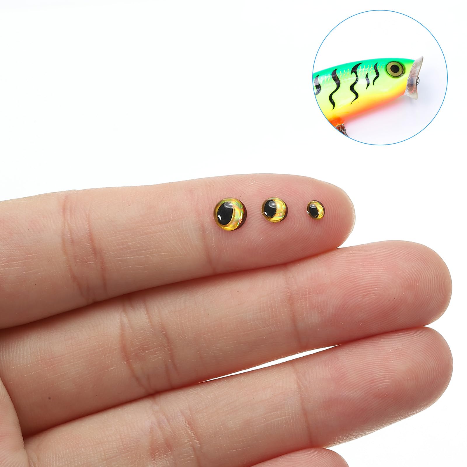 PATIKIL 300Pcs 3mm Fishing Lure Eyes Fly Tying Crafts for Fishing Baits DIY, Silver - Image 3