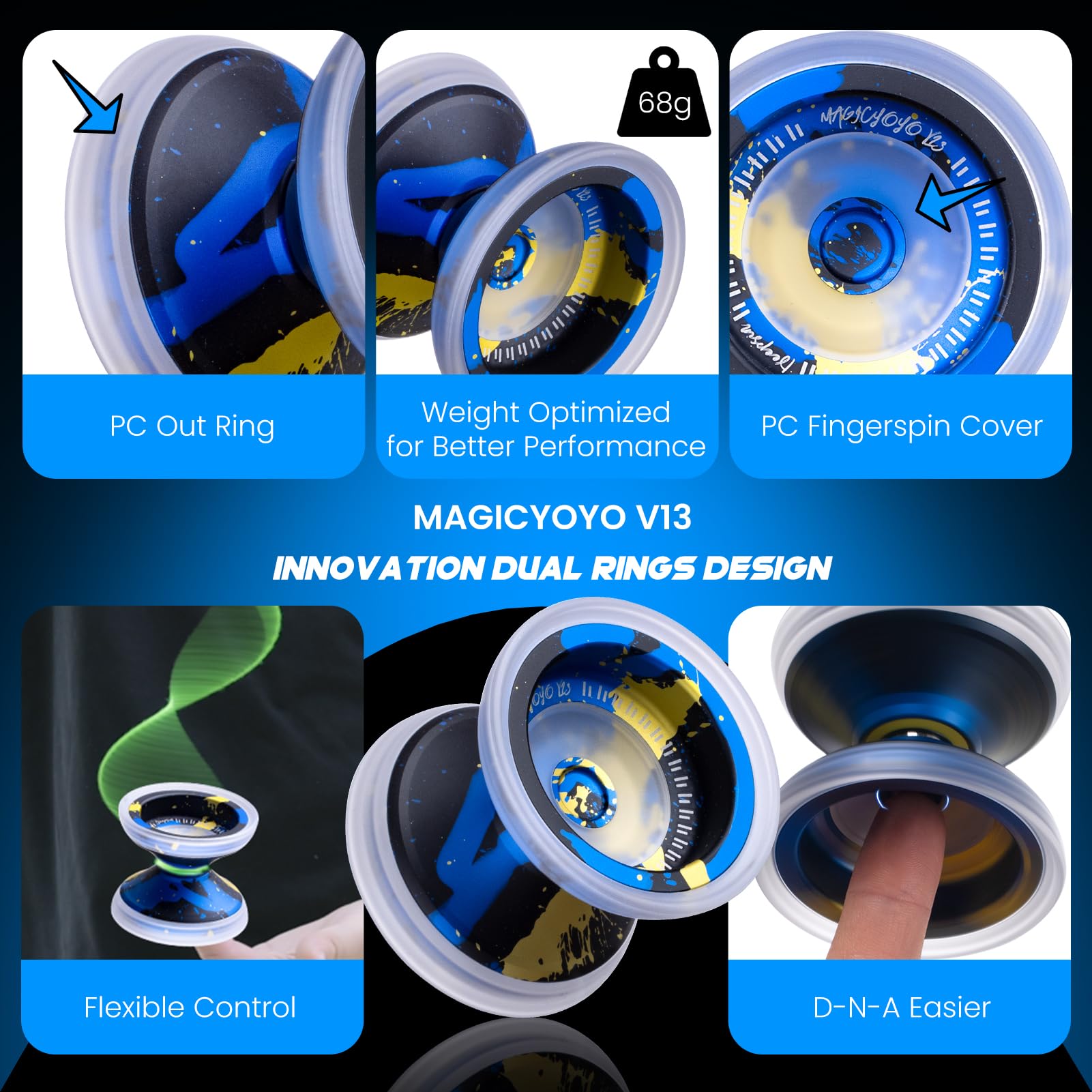 Amazon | MAGICYOYO V13 デュアルパーパス ヨーヨー 子供用 8-12歳