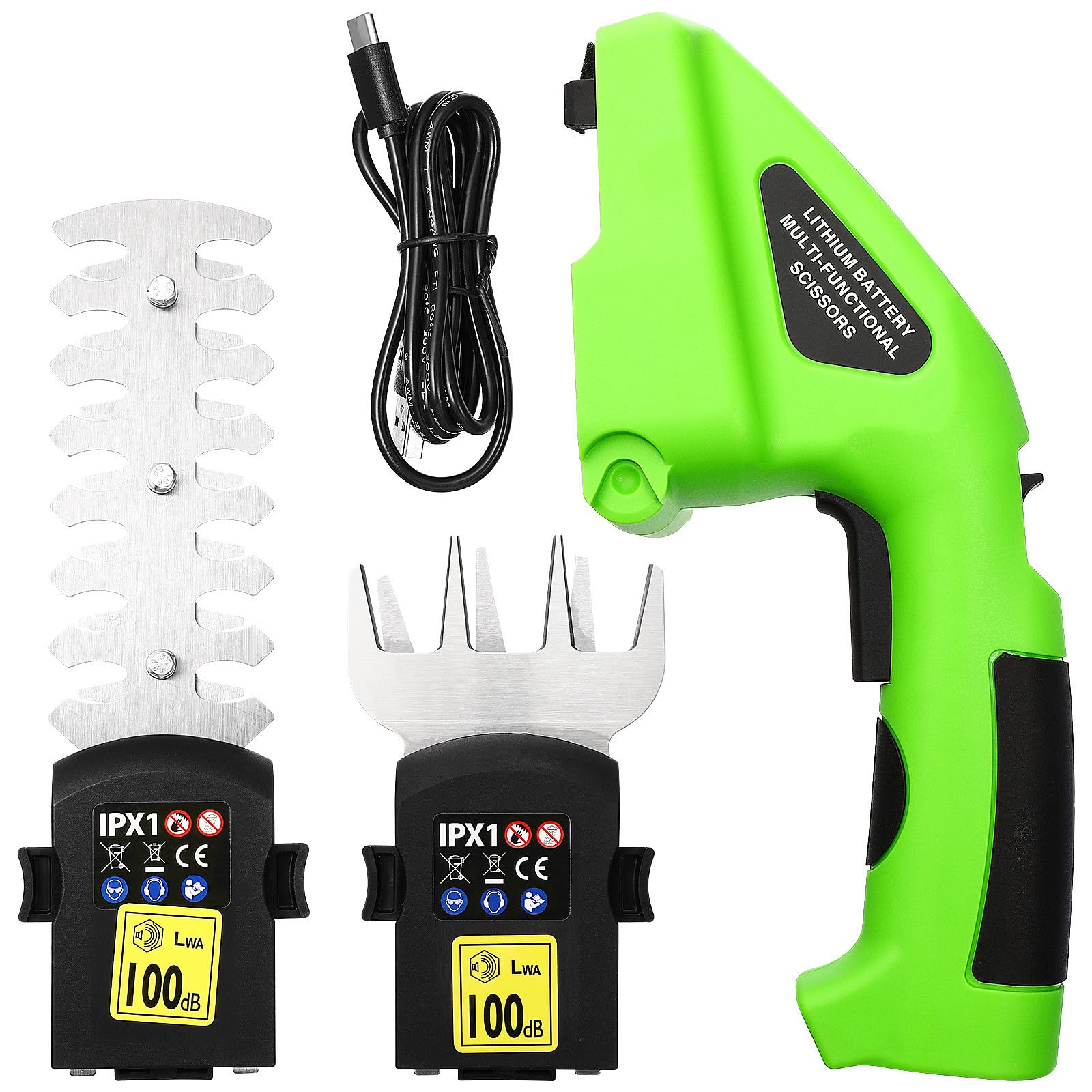 Generic Podadora Eléctrica Recargable para Jardín Cuchillas de Aleación y Mango Ergonómico para Recorte Rápido y Duradero en Césped y