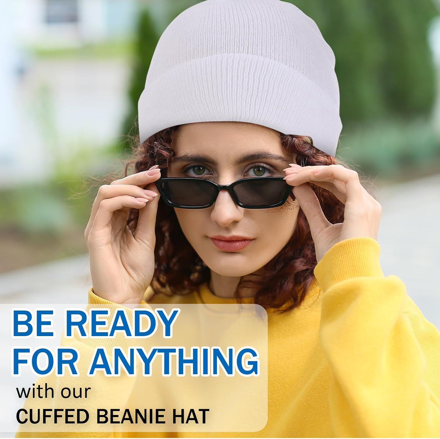 Yahenda 50 Pcs Winter Beanies Bulk for Men Women Homeless People Knitted Hats Bulk Beanie Cuffed Skull Cap - Image 6