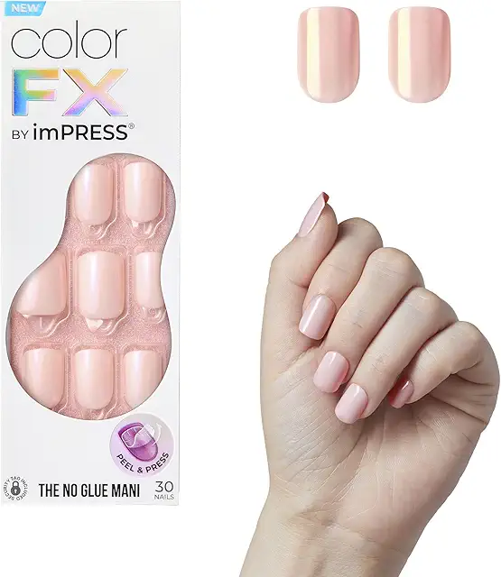 KISS imPRESS Colour FX False Nails - Good Mood Chrome Nails, No Glue Required