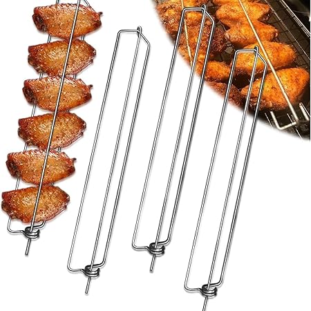 Chicken Wings Rack, 4pack Wing Rails for Grilling Chicken Wings,