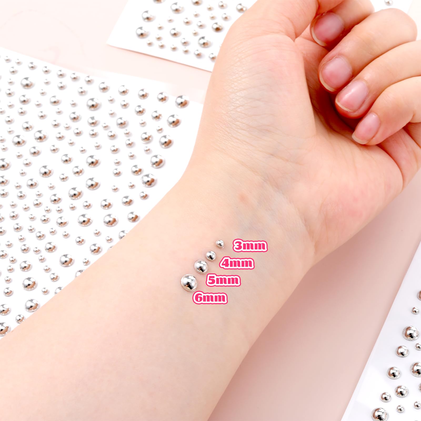660 Piercing Finti Adesivi Per Labbra E Naso | 3/4/5/6 Mm Argento Y2K Con Pinzetta