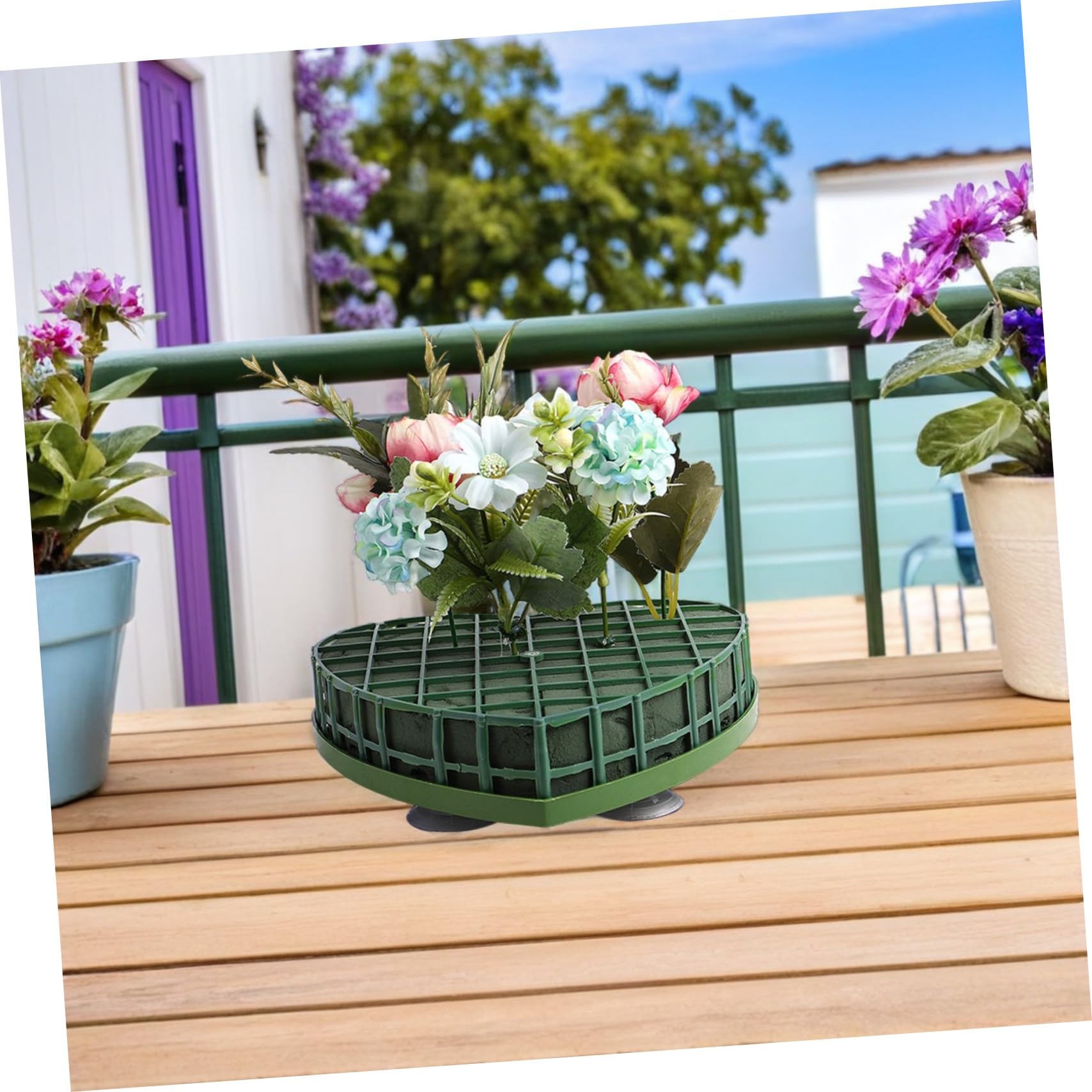 Herzförmige Steckschaumkäfige für Frische Blumenarrangements 4 Stück