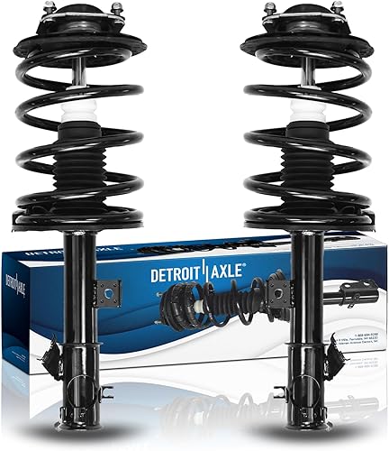 Miniatura 42 de Detroit Axle - 2 puntales traseros listos para Chevy Classic Malibu Pontiac Grand AM Olds Alero Cutlass Struts con resorte helicoidal reemplazo de