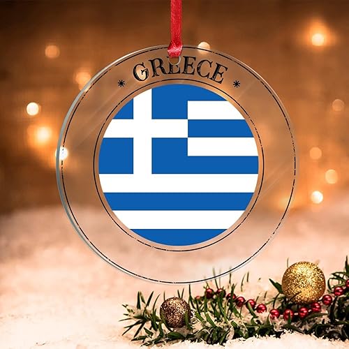 Vista 148 de Guatemala - Adornos acrílicos de Navidad, regalo de recuerdo de ciudad patriótica, adorno para árbol de Navidad, bandera nacional de Guatemala