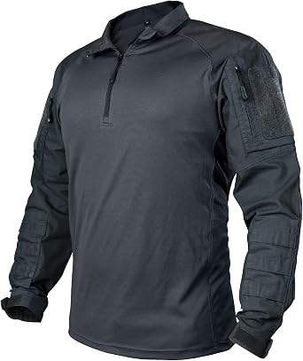 IDOGEAR Combat Shirts Tactical Long Sleeve Shirt with Elbow Pads Military BDU Shirts with Pockets Airsoft Clothing