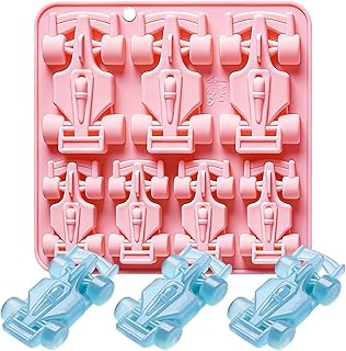 Silicone Race Car Molds, 7-Cavity Chocolate Tray for Cake Decorating Cupcake Topper Candy, 6.34 x 6.42 Inches