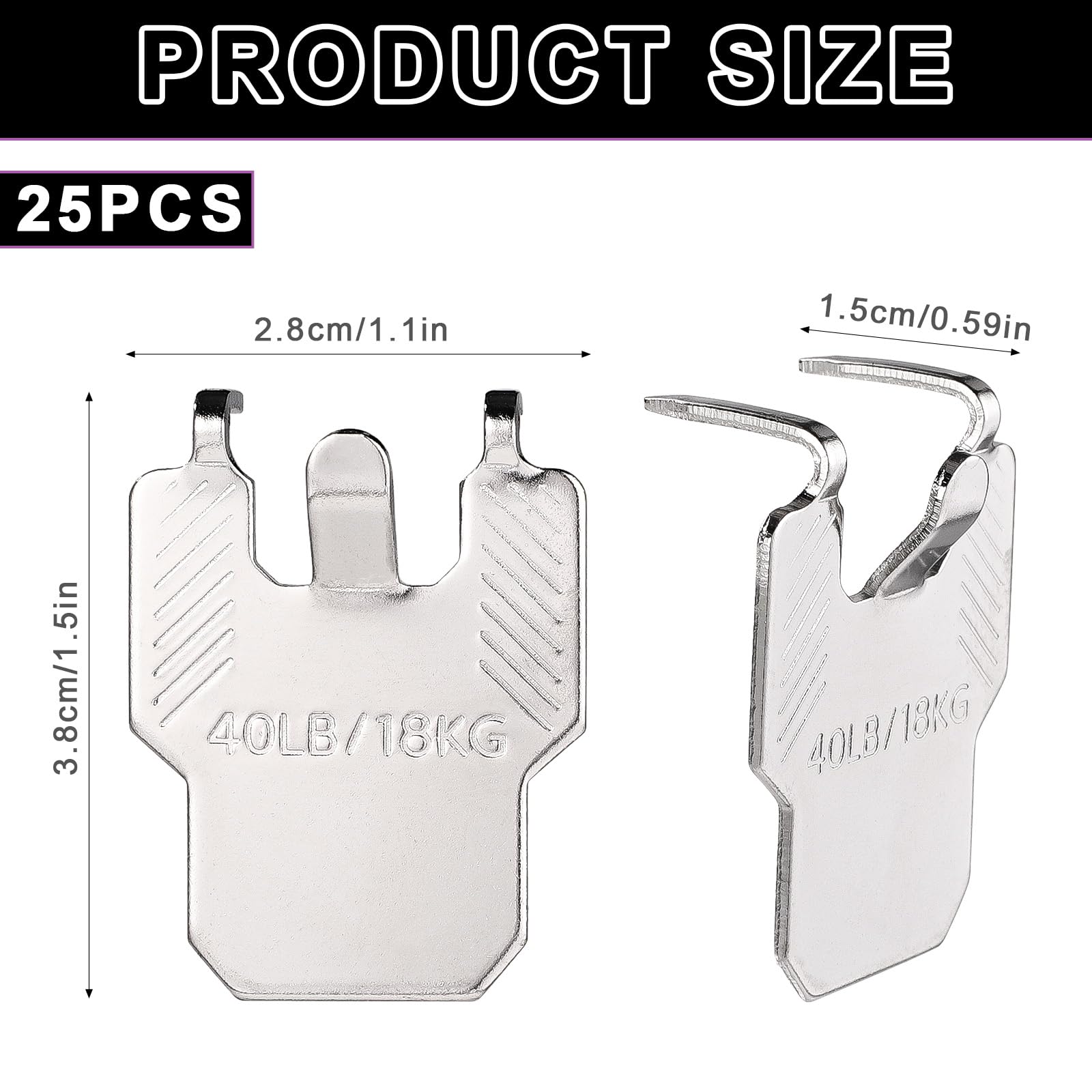 Crochets Muraux Pour Cloisons, Crochets Métalliques Réglables Avec