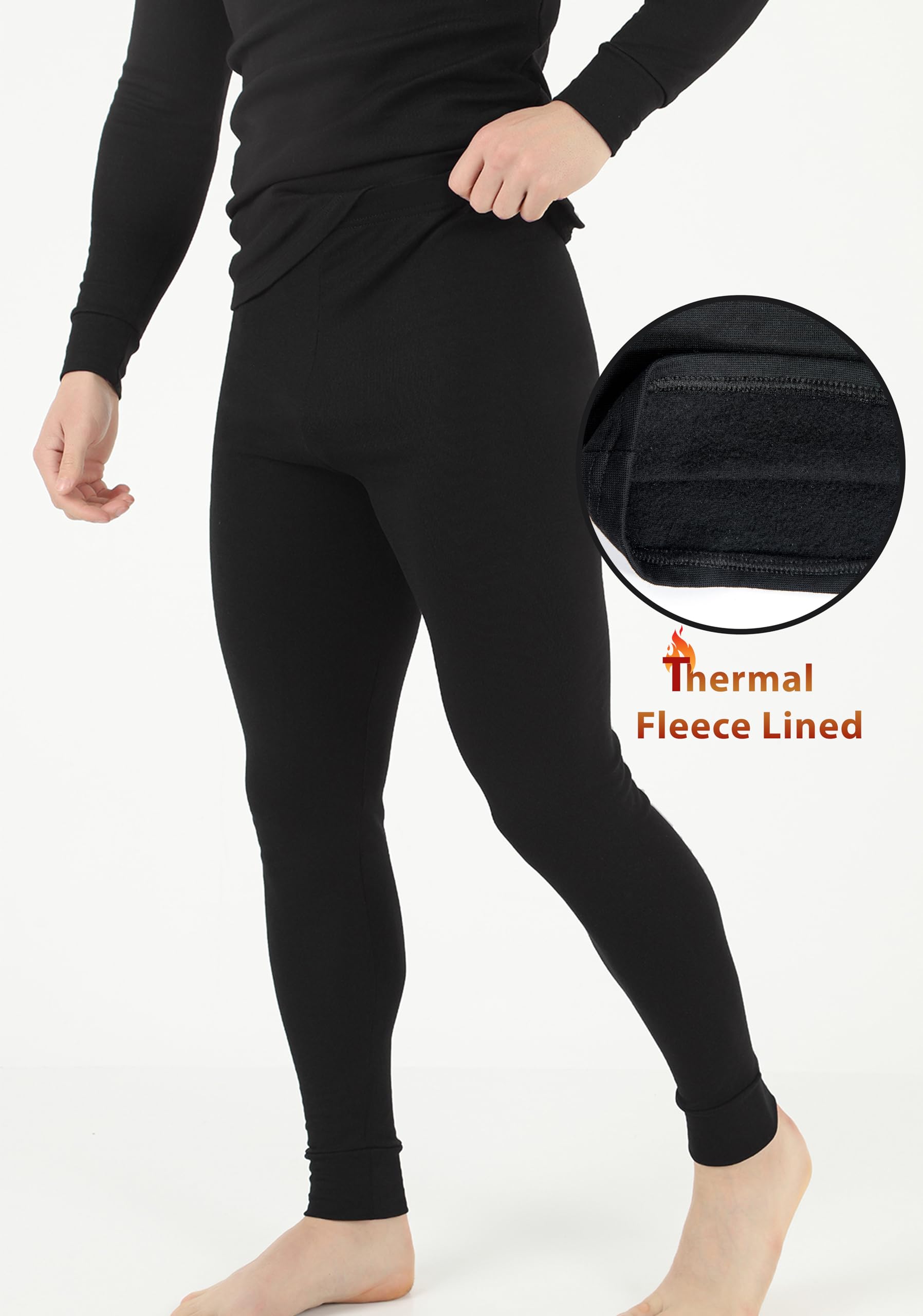 Sous-vêtements thermiques pour homme – Vêtements chauffants respirants et polaires, avec séchage rapide, manches longues et caleçon long pour toutes les activités de plein air pendant les