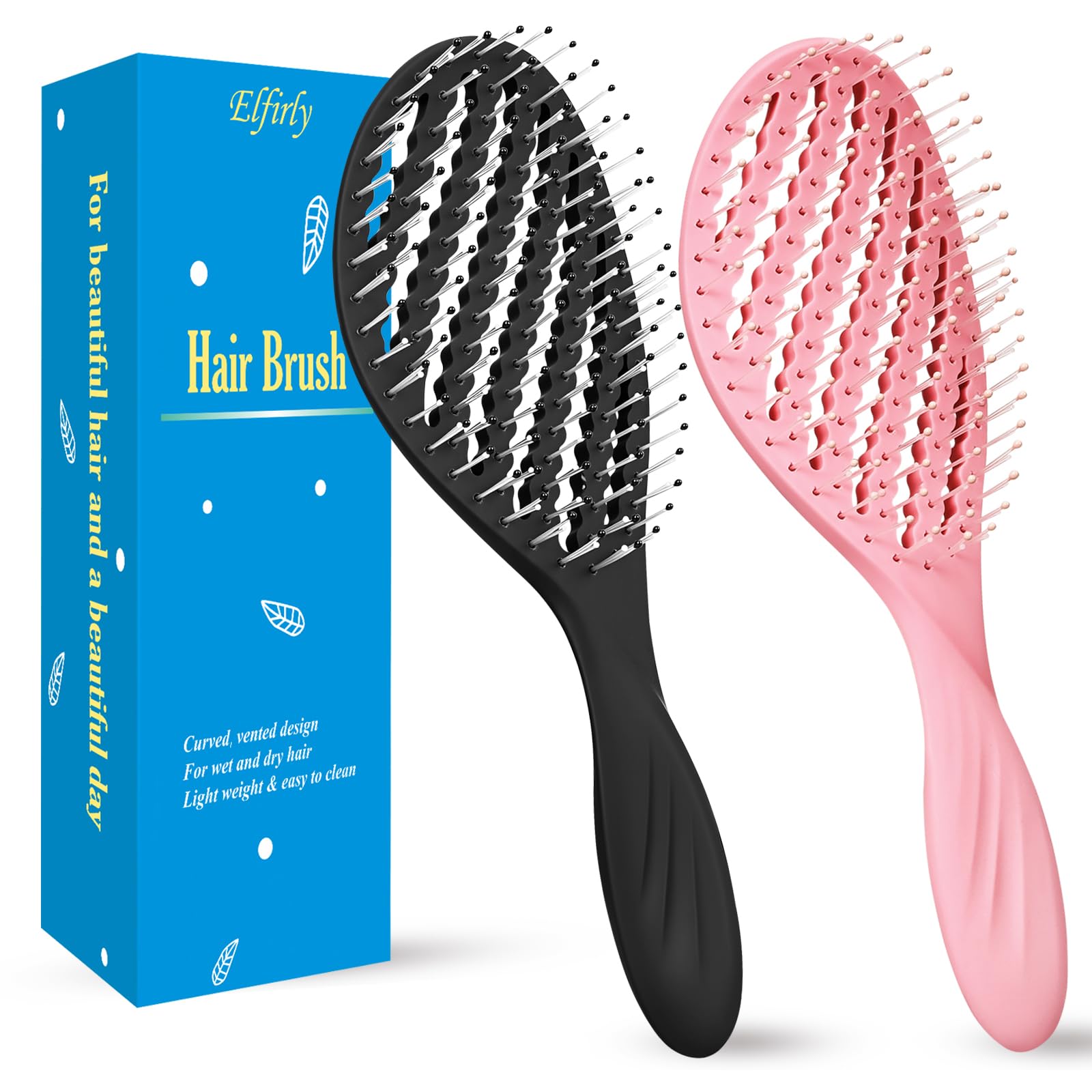 Detangler Hair Brush for Wet & Dry, Fine Hair, Women Men & Kids