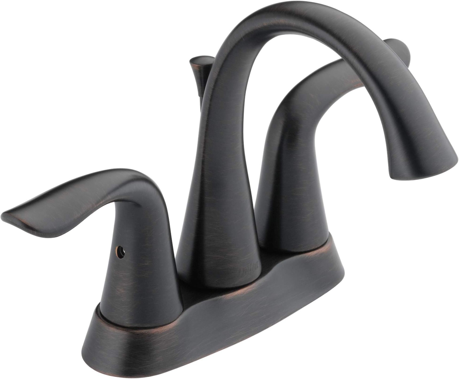 Lahara Centerset Oil Rubbed Bronze Bathroom Faucet, 4 Inch 3 Hole Bathroom Sink Faucet for Vanity, Metal Push-Pop Drain Assembly, Venetian Bronze 2538-RBMPU-DST