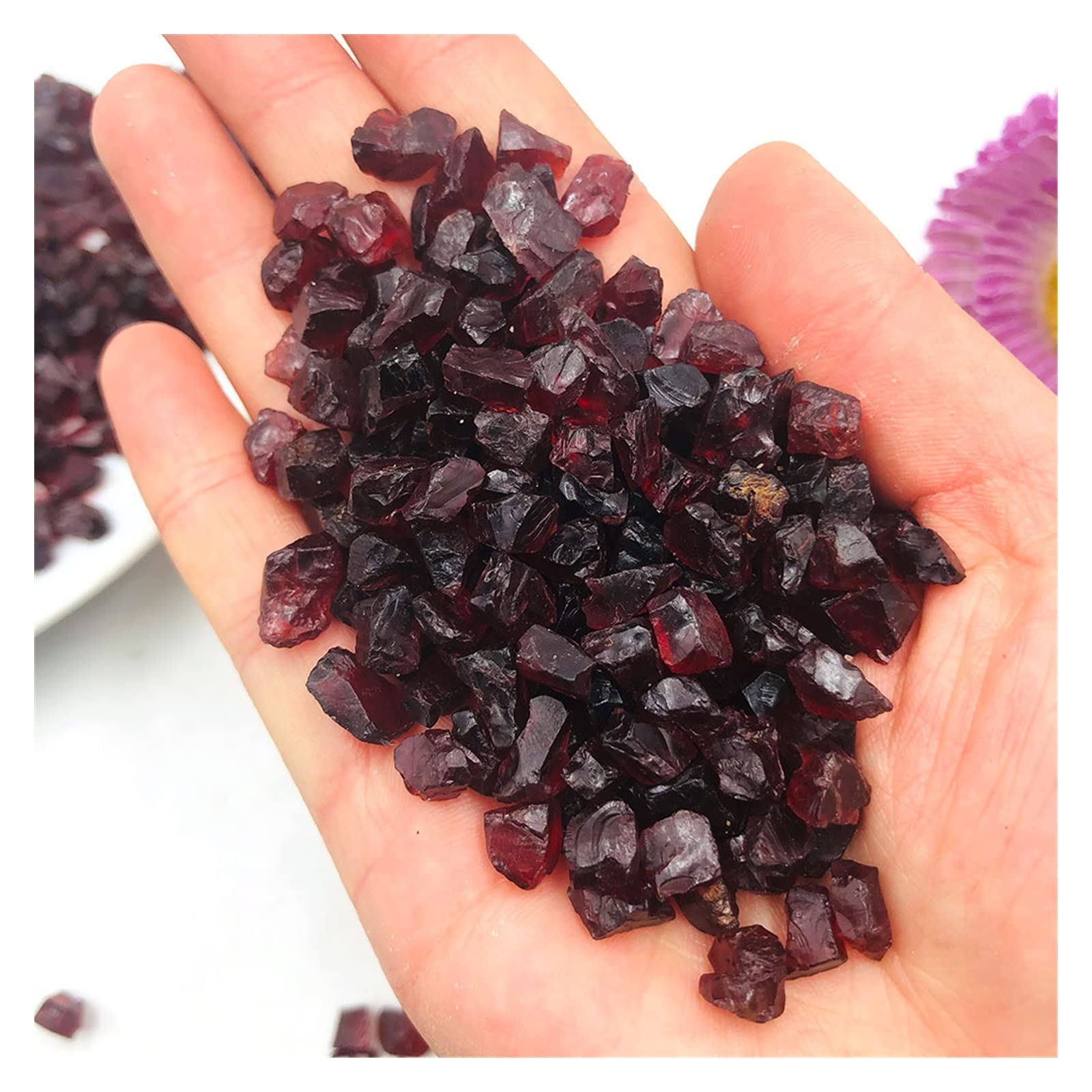 EKFBQBGW 100g Bulk Raw Garnet Chip Gravel Rough Quartz Crystal Natural Stone Rock Room Home Home Collections