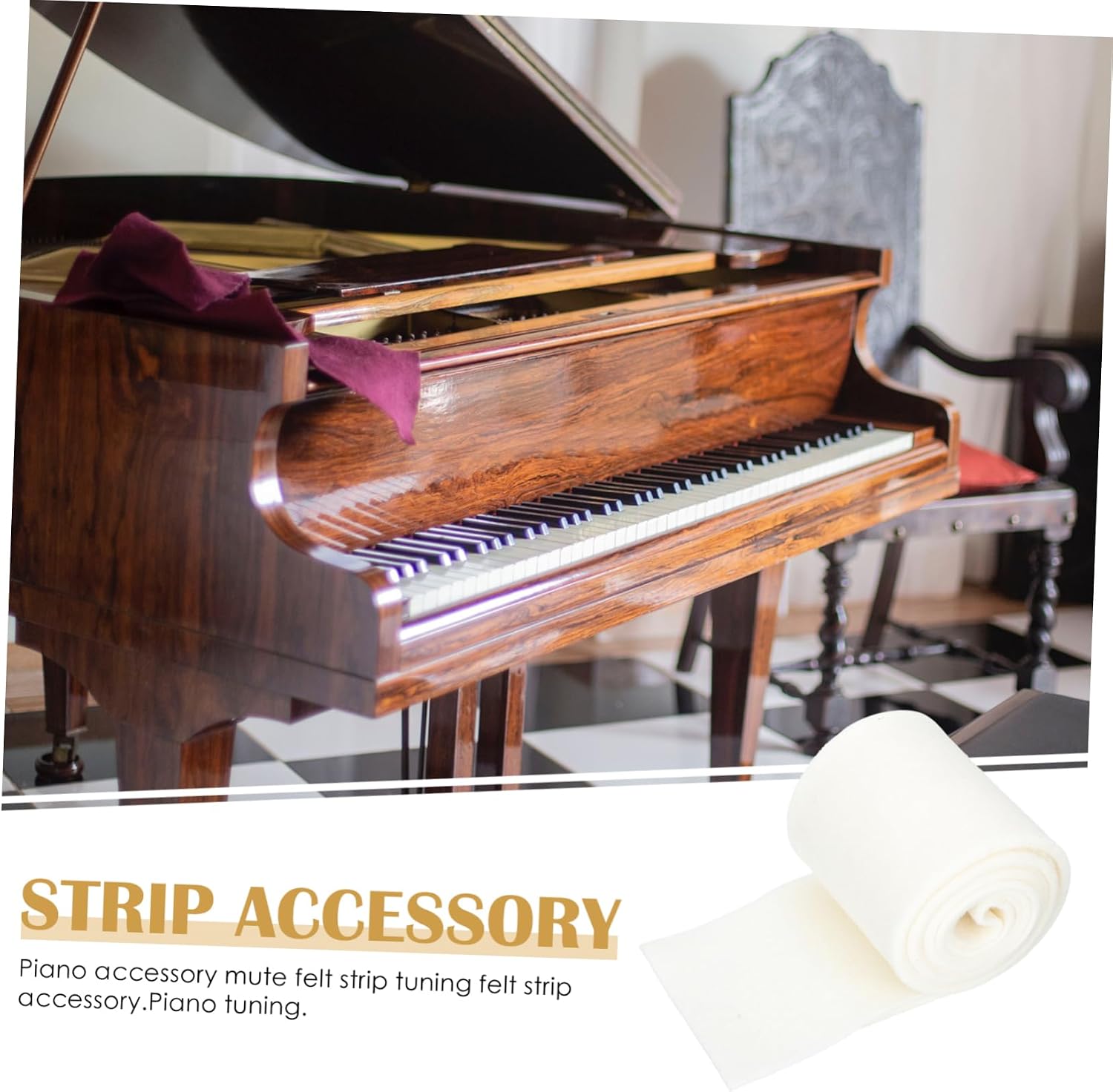Professional Piano Felt Beige Strip Tuning Accessory for Players Cuttable