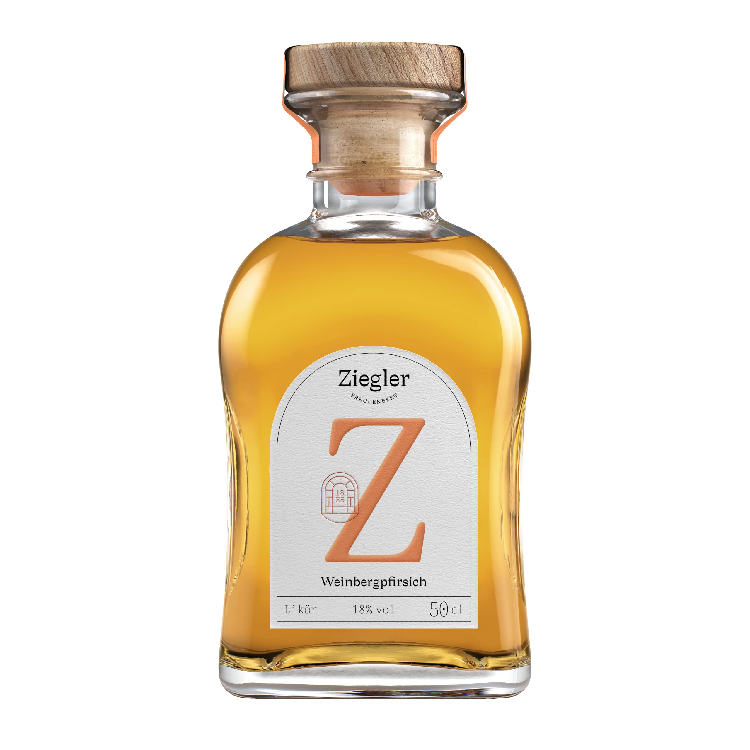 Ziegler Weinbergpfirsich Likör 18% (1x 0,5l) - Fruchtiger Pfirsichlikör mit feiner Säure und aromatischer Tiefe