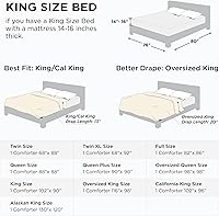 Vista 6 de Bedsure Relleno de edredón – Edredones acolchados tamaño King, edredón para todas las estaciones, ropa de cama alternativa de plumón suave, con 8