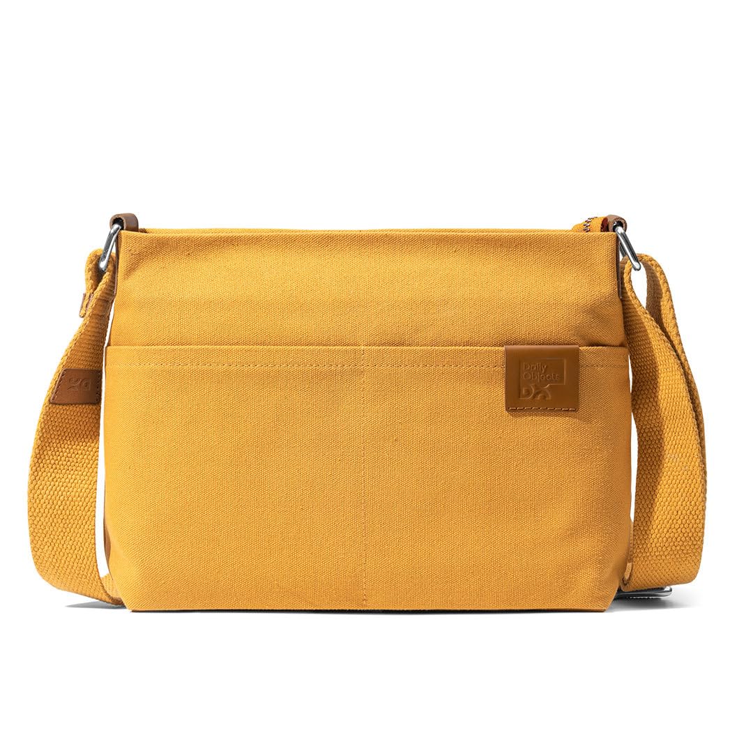 DailyObjects Unisex All Sunday Sling Crossbody Bag |Cotton Canvas Purse With Slip Pockets | Zip Closure | Storage Space For Essentials | Relaxed and Functional Shoulder Handbag | Handcrafted Mustard (B0BLHGWYLP) Amazon Price History, Amazon Price Tracker