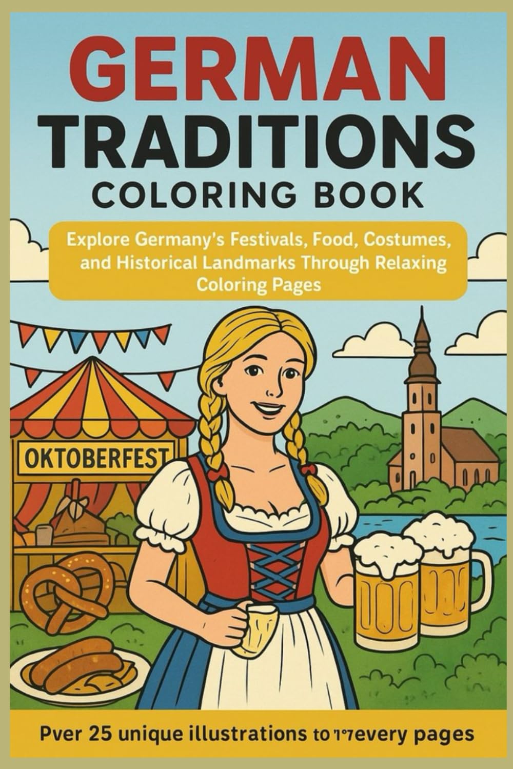 German Traditions Coloring Book: Explore German Culture, Festivals, Landmarks, and Folk Traditions Through Relaxing Coloring Pages for Kids and Adults