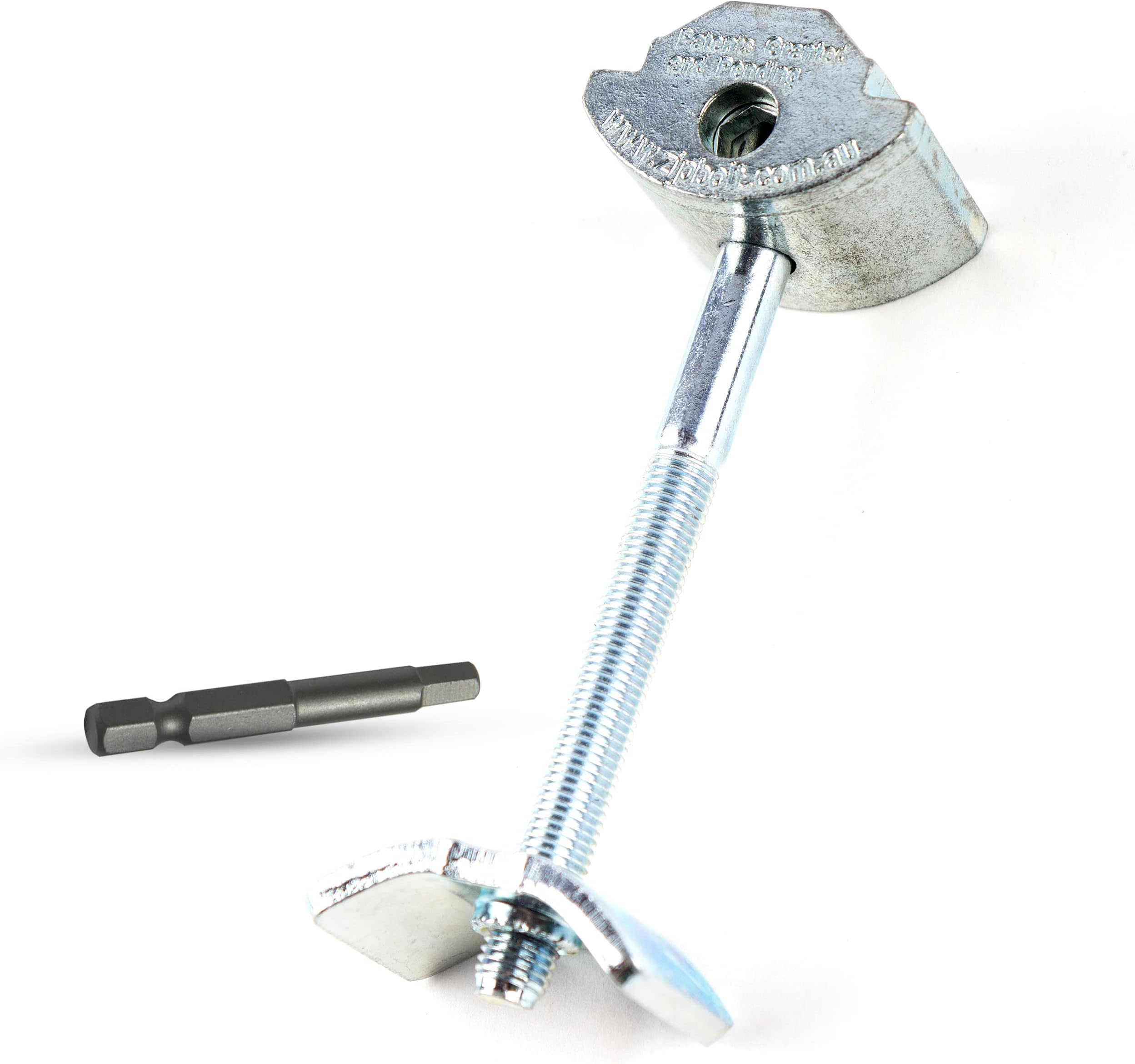 ZipboltUT 10.500 80mm x 35mm (3.15" x 1.38") Draw Bolt Joint Connector - 5 Pack - Connects Countertops, Tabletops, Panels, Furniture in Seconds - Includes 5mm Hex Bit with Quick Release Shank