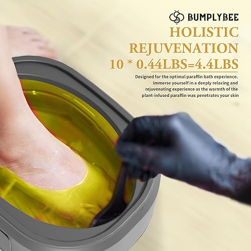 Miniatura 6 de Cera de parafina para manos y pies, paquete de 10 repuestos de cera de parafina de jengibre para máquina de cera de parafina, baño de cera de
