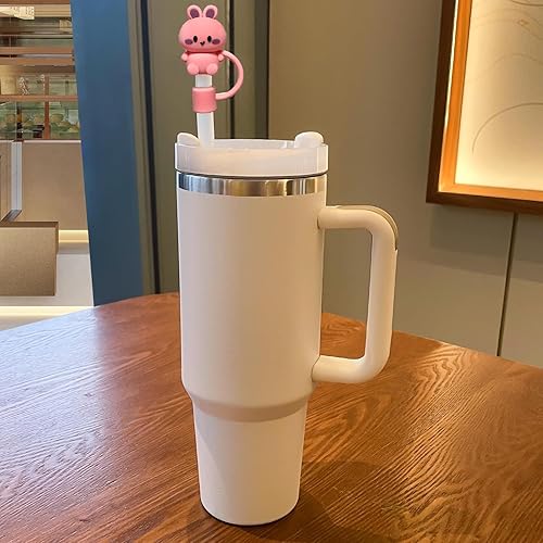 Miniatura 6 de 8 tapas de popote 3D para copa Stanley, cubierta de popote de silicona Animal Cloud compatible con vaso de 30 y 40 onzas con asa, tapas de popote