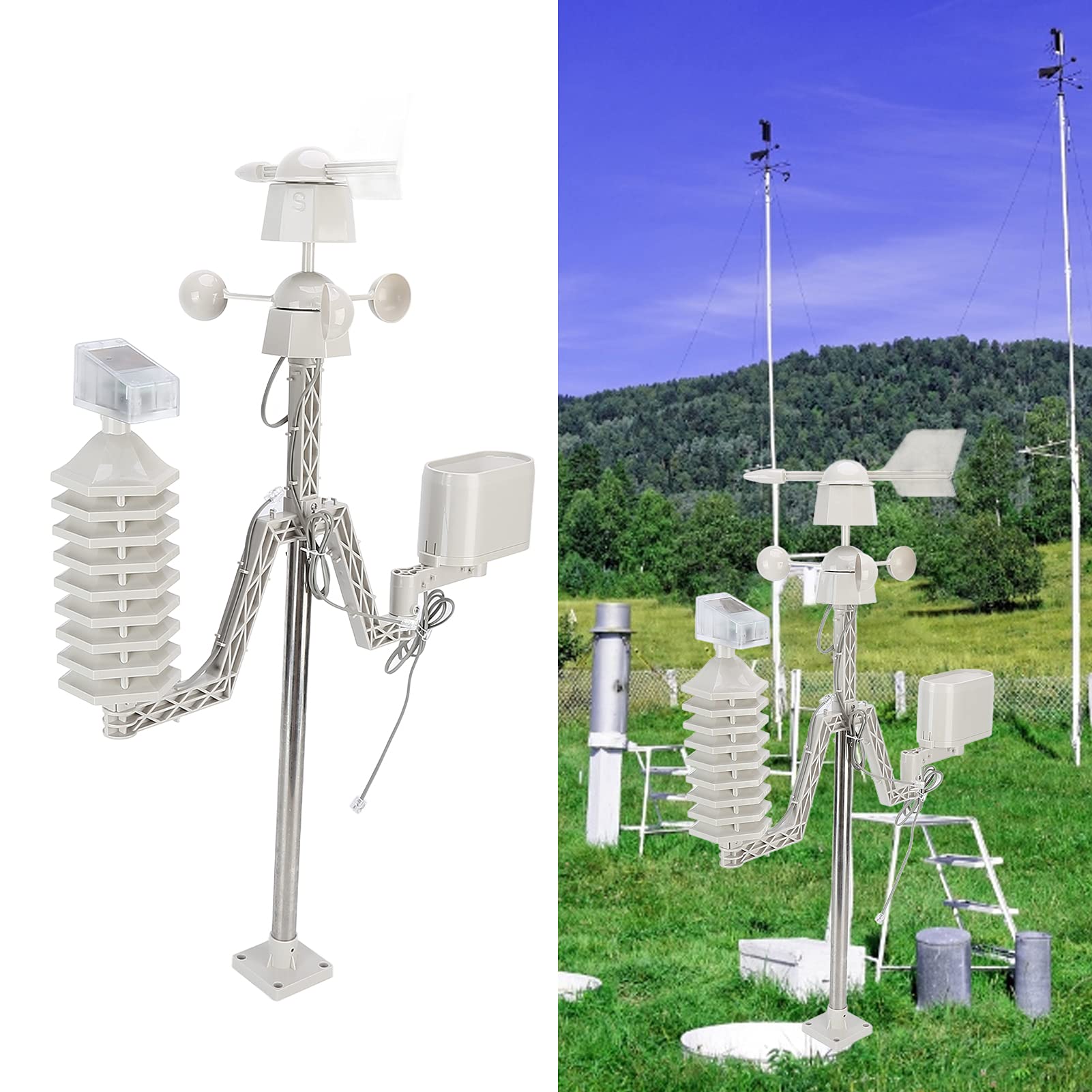 Previsioni Meteorologiche Velocità del Direzione del Strumento per le Precipitazioni per Giardino 5V, Adatto per Serre Moderne, Materiale ABS
