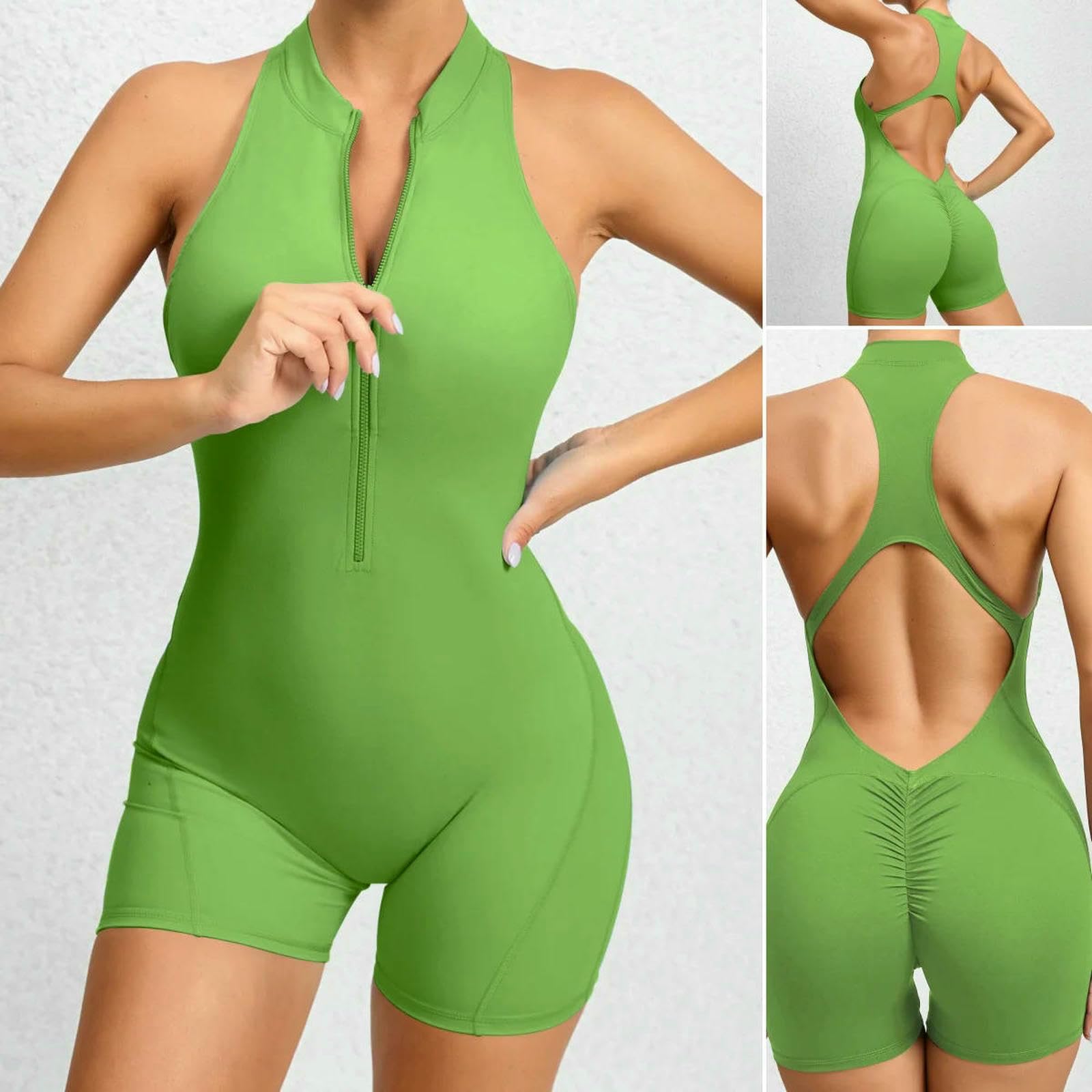 Combinaison d'entraînement fitness motard pour femme - Combinaison de yoga pour le sport, le fitness, le levage des hanches - Leggings de gym