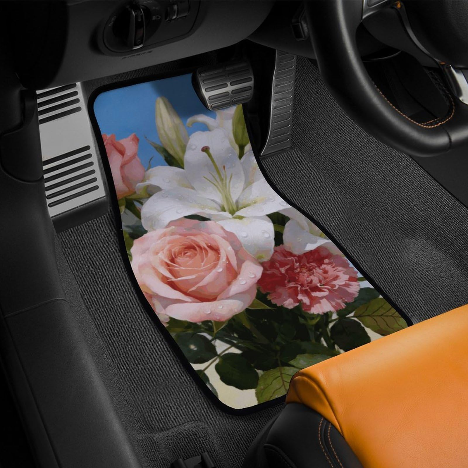 Set di 4 tappetini per auto, resistenti, antiscivolo, facili da pulire, adatti per la maggior parte delle auto, per tutte le stagioni, universali, adatti per SUV, berline e camion