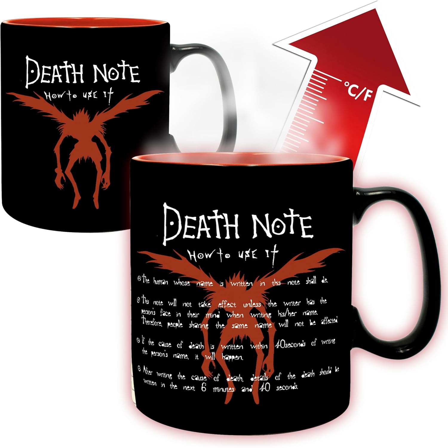 ABYstyle Death Note L & Light Heat Change Mug 16 Fl Oz Anime Manga Drinkware Home & Kitchen Merch Gift
