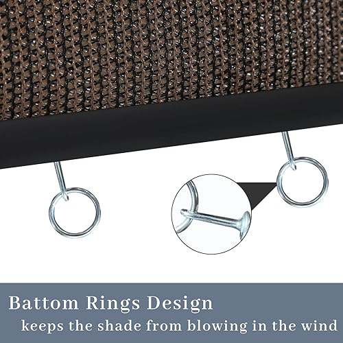 Miniatura 5 de HENG FENG Persiana Enrollable para Exteriores 8'(A) x 6'(Al) Sombras para Patio Persianas Enrollables para Exteriores para Porche Cenador Terraza