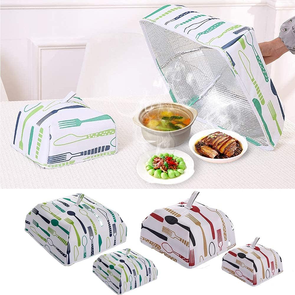 HASTHIP® 4Pc Food Covering Tent, Heat Preservation Food Covering Mesh, Foldable, Dust-Proof and Insect-Proof Table Cover, Suitable for Kitchen, Outdoor Picnic, Barbecue