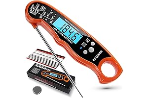 TP-01 Waterproof Digital Instant Read Meat Thermometer with 4.6 Folding Probe Backlight for 2024