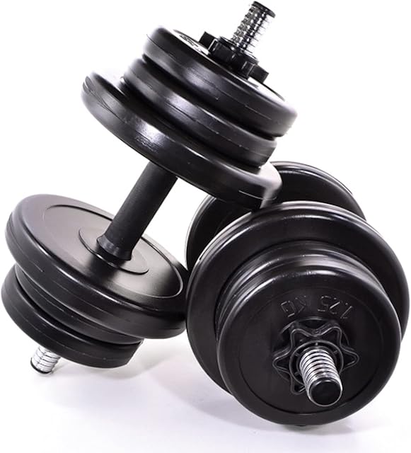 MegaShape 20kg 30kg 40kg 50kg Dumbbells Set - Adjustable Dumbbell Set Free Weights for Men - Weight Dumbbell Sets with Cast Iron Bar - Dumbellsweights Set for Home Gym Lifting Weights (Pack of 2)