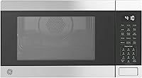 GE GCST10A1WSS 1.0 Cu. Ft. 1050W Countertop Convection Microwave with Air Fry, Broil & Crisper Pan - Stainless Steel