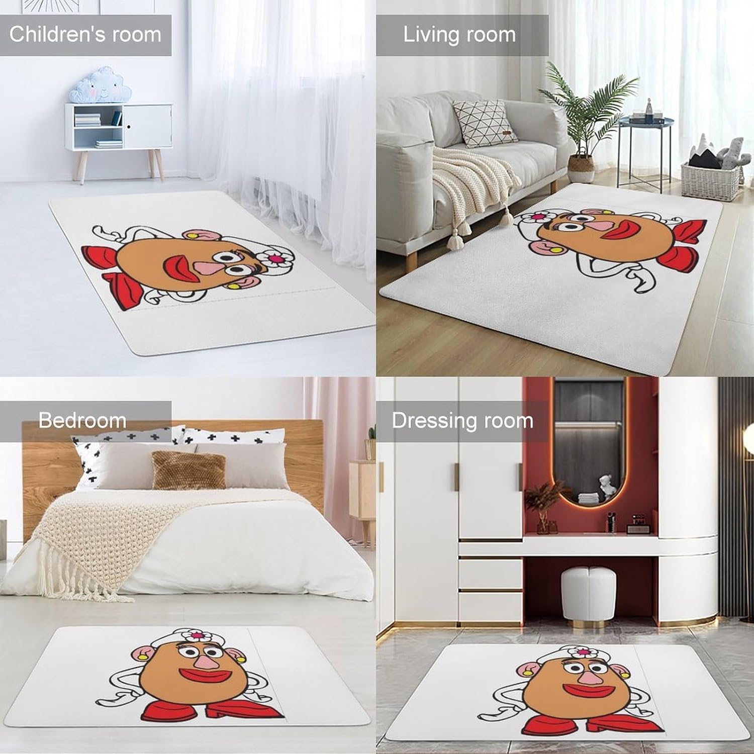 ラグ ラグマット 約 100×140cm ベニオワレン風 長方形 滑り止め 付き カーペット 絨毯 じゅうたん ホットカーペット 床暖房 対応 可  敷物 マット オールシーズン 春 夏 秋 冬 シャギー モロッカン おしゃれ 北欧 リゾート 雑貨 インテリア 西海岸風 [b2c-] カーペット ミスターポテトヘッド グッズ ラグマット ラグ 絨毯 大判 じゅうたん 洗える ふわふわ フロアマット リビングマット