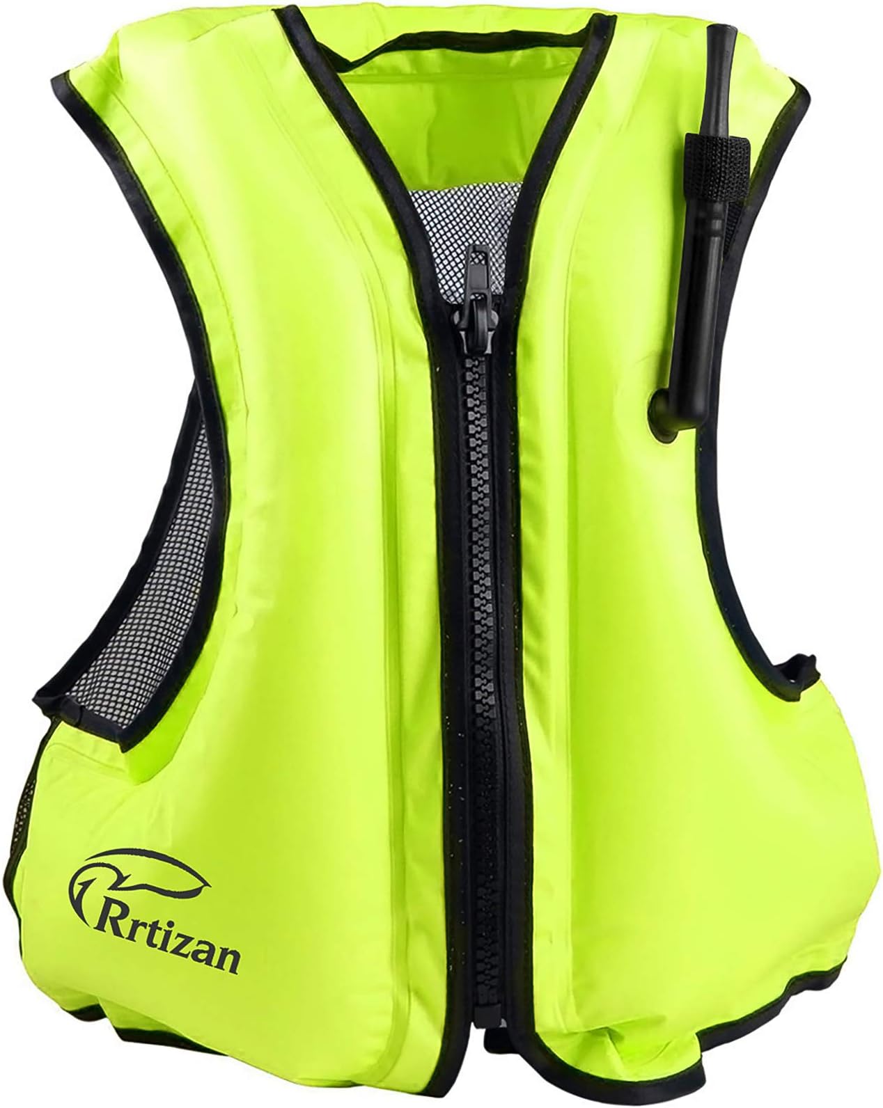 Faxpot Inflatable Life Jacket Adult Swimming Vest for Snorkeling Suitable 80-220 Lbs (Green)