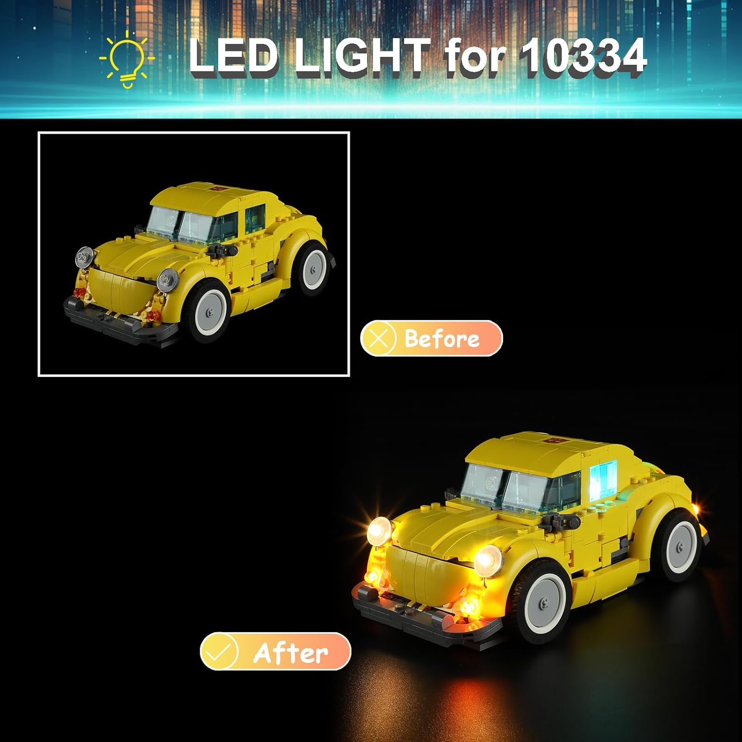 LED Light Kit for Lego 10338 Transformer Robot Set, Compatible with Lego 10338 Building Blocks Model(Not Include Blocks Set)