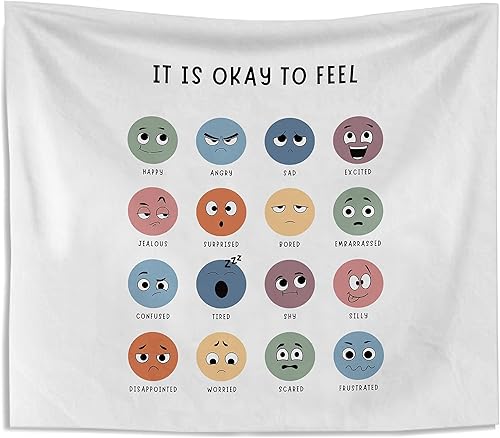 Kneibo - Tapiz para colgar en la pared, decoración de oficina de salud mental, decoración de oficina de asesoramiento, tapiz para oficina de