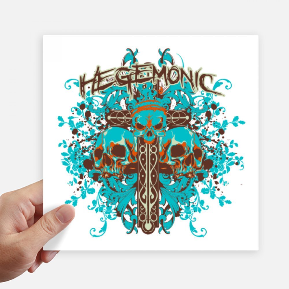 Autocollant carré 20 cm graffiti bleu à forte adhérence pour pc et motobike