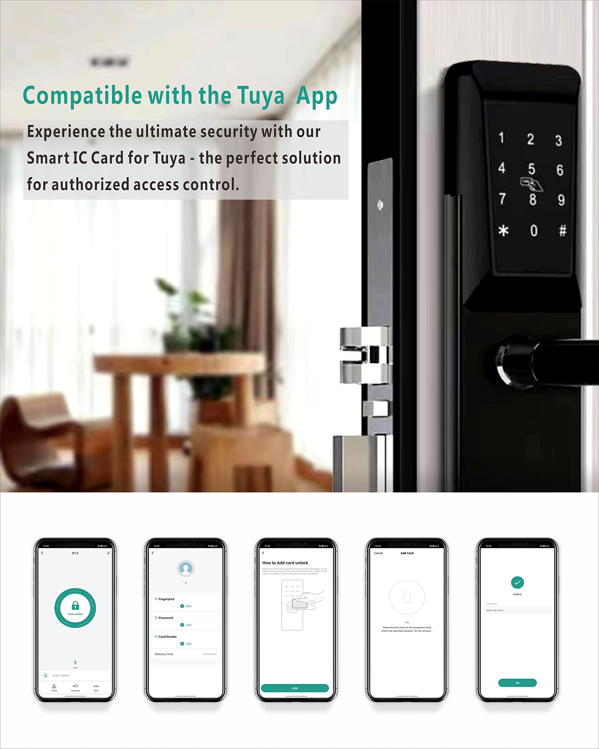Amazon.com: I C Card Fob Lock Door, I C Card Smart TT Lock Key