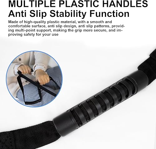 Miniatura 5 de Escalera de cama con 3 asas, escalera de cuerda de cama para personas mayores, dispositivos de asistencia para rieles de cama, correa de escalera de